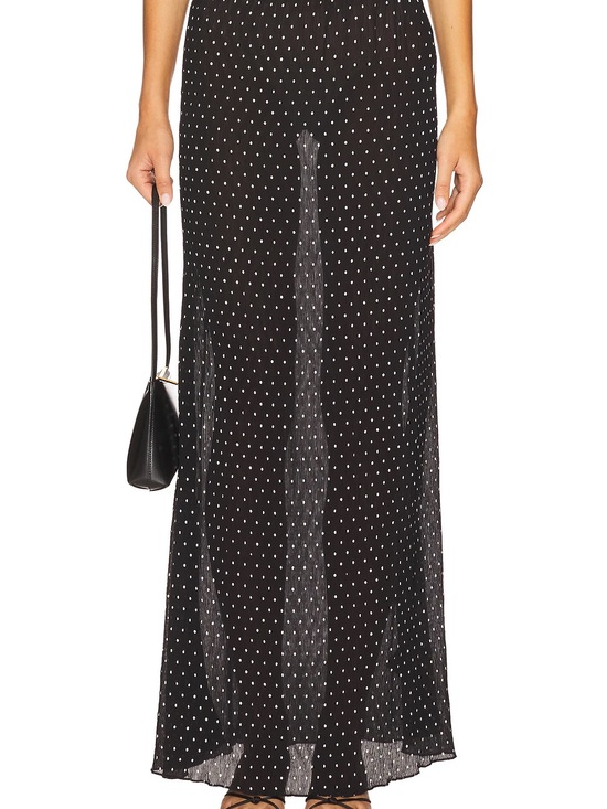 Lioness Dresses & Skirts - Lioness Black Maxi Skirt with White Polka Dots